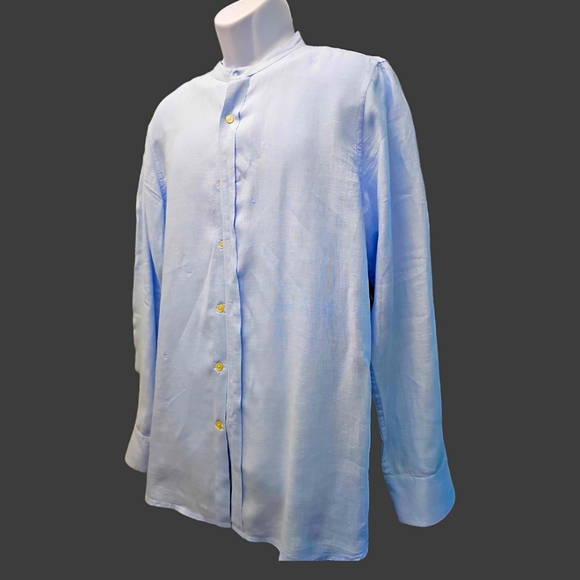 Mens long-sleeved Linen Shirt - Picture 1 of 9